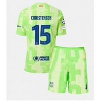 Dječji Nogometni Dres Barcelona Andreas Christensen #15 Rezervni 2024-25 Kratak Rukav (+ Kratke hlače)